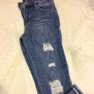 distressed bf jeans